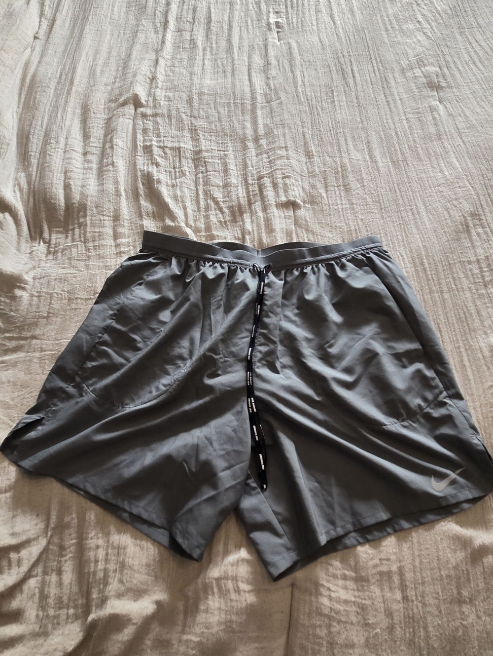 Nike Gray Athletic Shorts with Drawstring